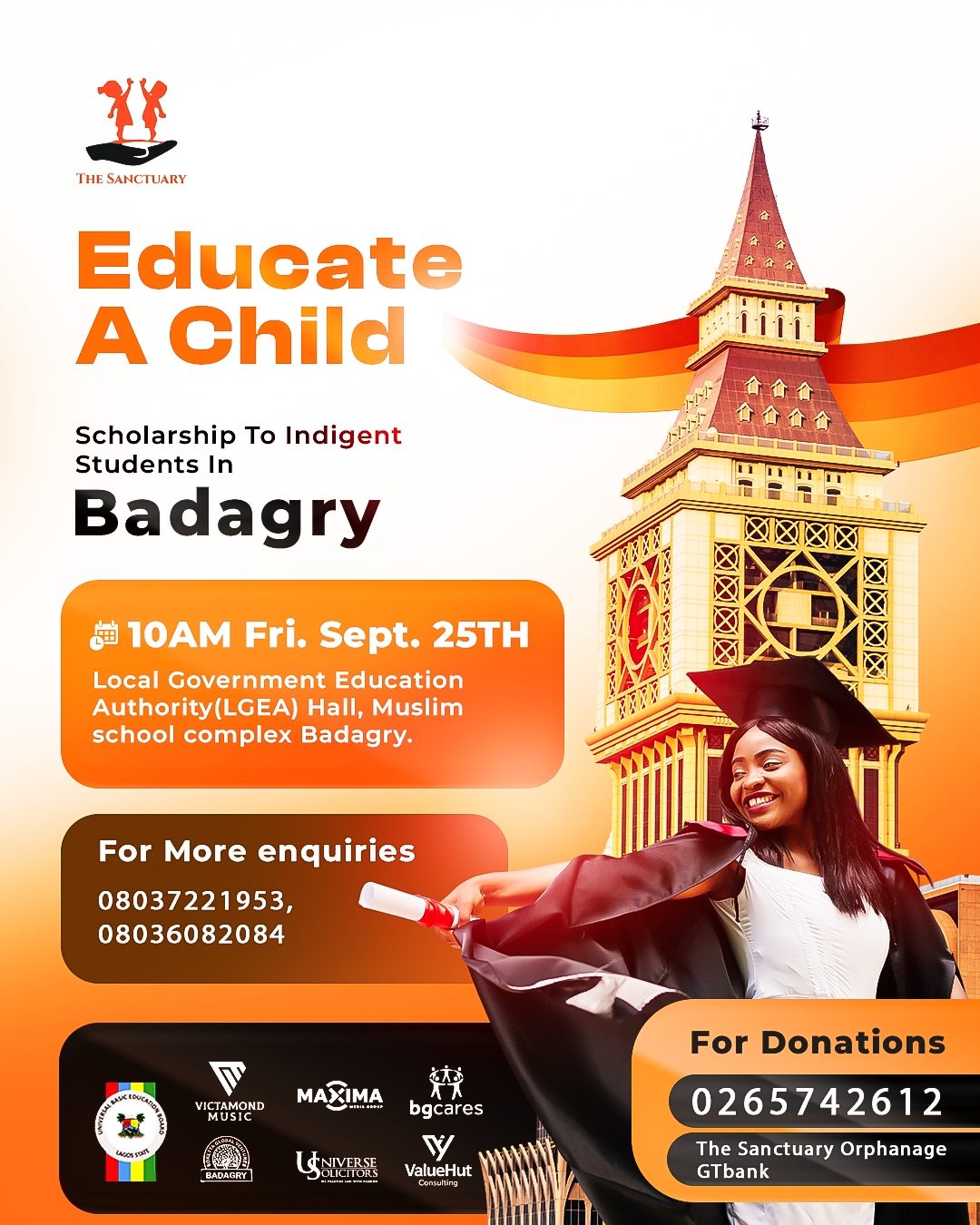 Educate-A-Child Badagry scholarship programme announcement for 25 September 2026